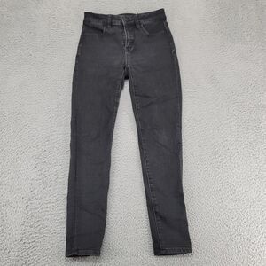 American Eagle Jeans Womens 00‎ Short Black Jegging Stretch Casual Pockets Logo